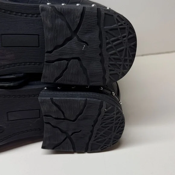 Lala Ikai woman’s Studded Motorcycle - Combat - Ankle boots size EUR 40 / sz 10 - Picture 12 of 13